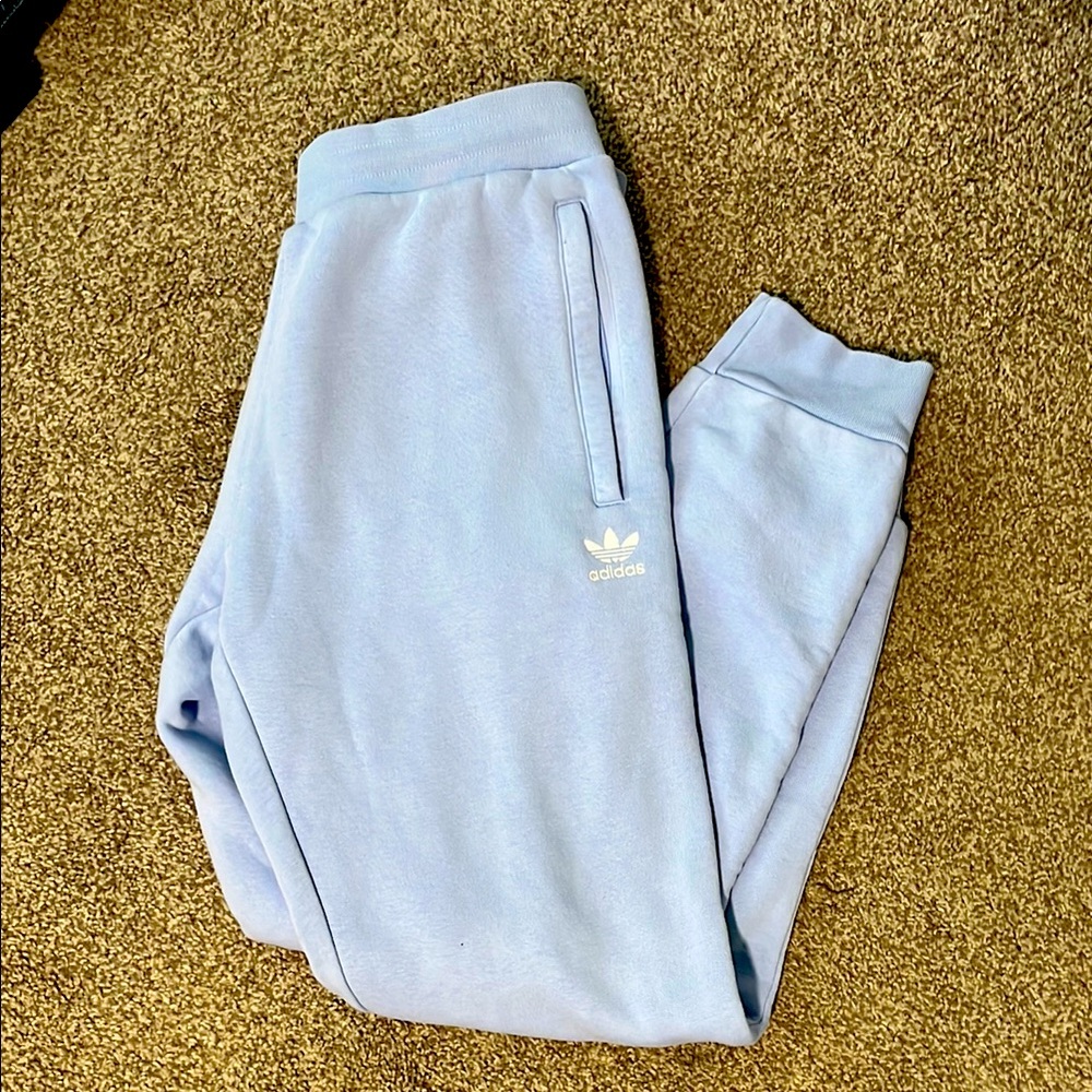 Adidas Originals Mens Light Blue Joggers Trefoil sz M